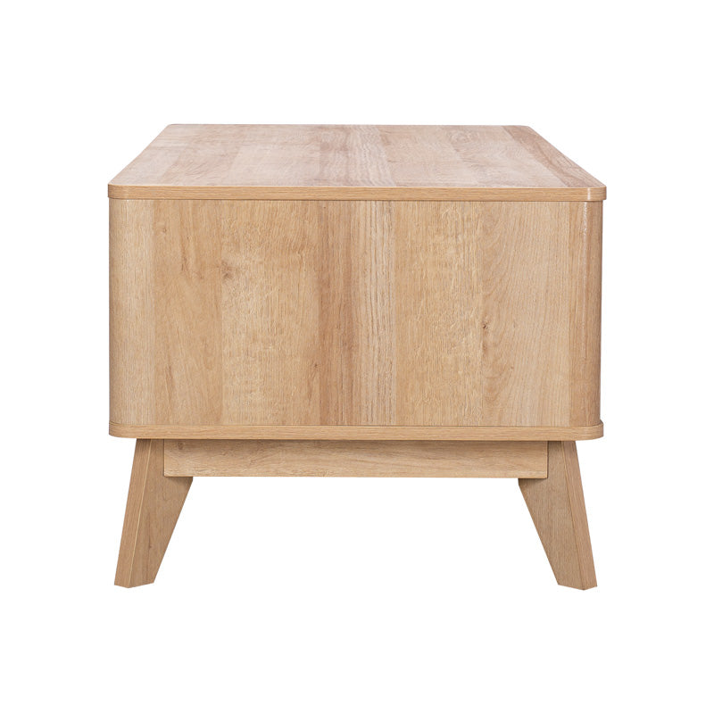 Модерна правоаголна клуб масичка за дневна соба Coffee table Wrely со горна плоча од зајакнат медијапан со префинета текстура во природна натур боја