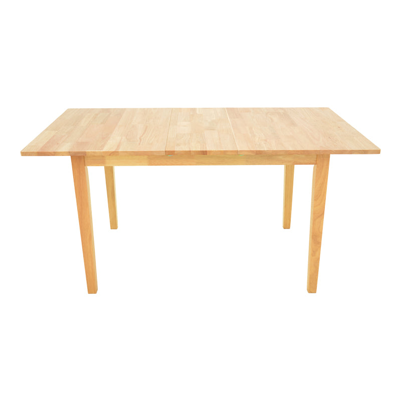 Модерна, естетска и уникатна трпезариска маса на расклопување Extendable Table Selain од масивно дрво во природна нијанса со зајакнат паметен механизам и стабилна архитектура