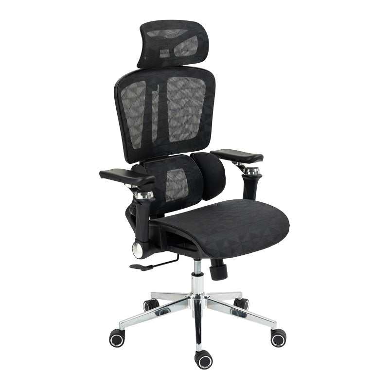 Ергономска канцелариска столица Axisstay со црна Mesh мрежа, наслони за раце и прилагодлива висина