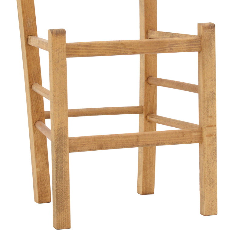 Модерен, класичен и уникатен дрвен стол Coffee shop chair Larer од тешка букова конструкција во сјаен полиран орев финиш за кафулиња и ресторани