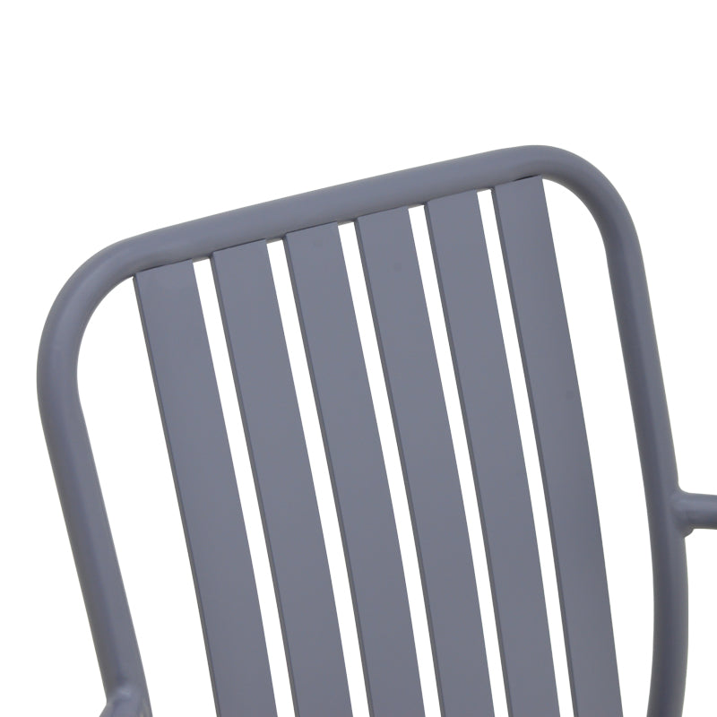 Модерна антрацит алуминиумска фотелја Vista Aerooak за градина и тераса со опција за редење