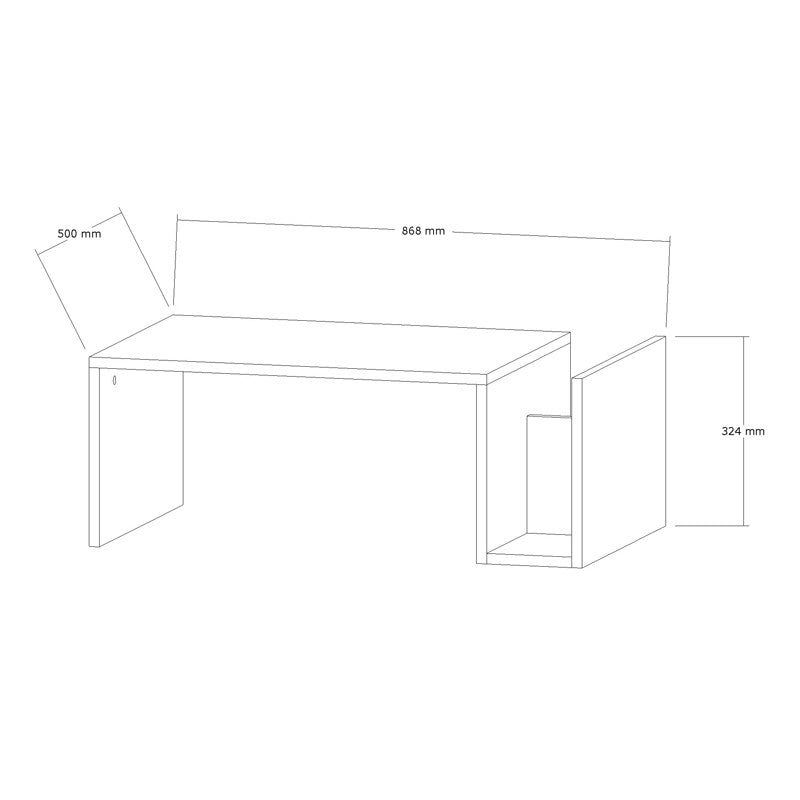 Модерна правоаголна ниска клуб маса Coffee table Xenet со софистицирана површина и истакнати шари на премиум топол даб