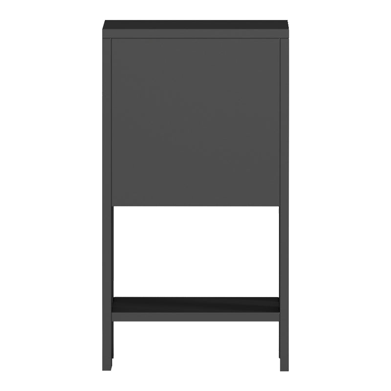 Минималистичко црно ноќно масиче Aero со димензии 30x30x55cm