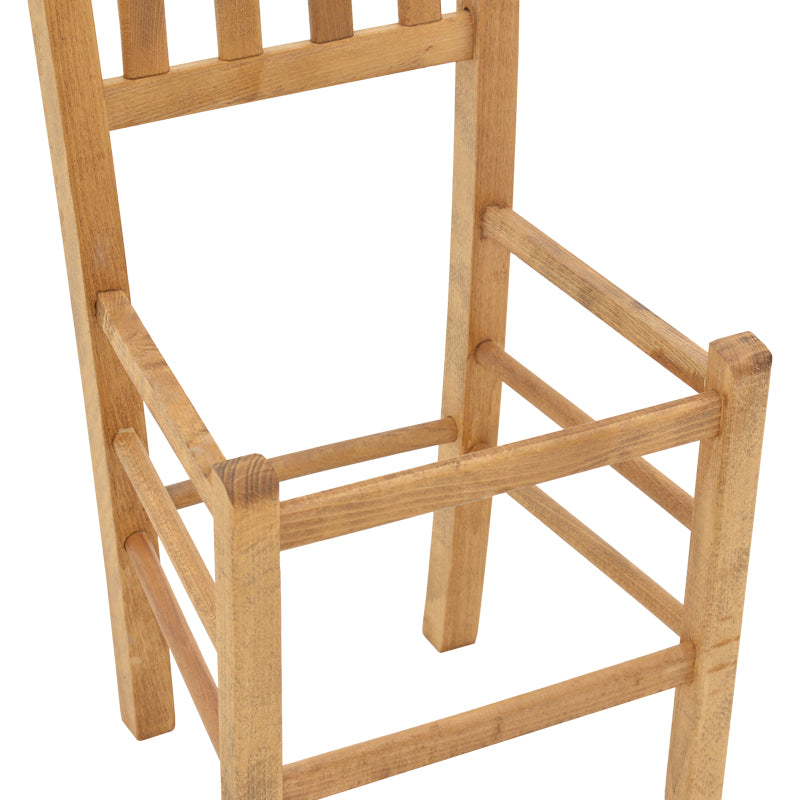 Модерен, класичен и уникатен дрвен стол Coffee shop chair Larer од тешка букова конструкција во сјаен полиран орев финиш за кафулиња и ресторани
