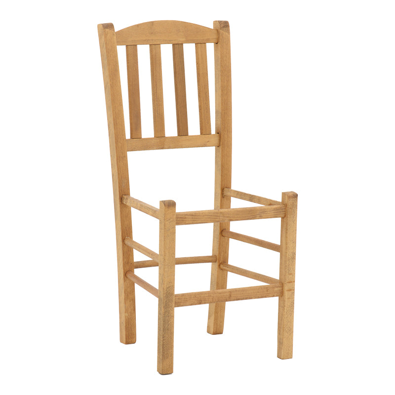 Модерен, класичен и уникатен дрвен стол Coffee shop chair Larer од тешка букова конструкција во сјаен полиран орев финиш за кафулиња и ресторани