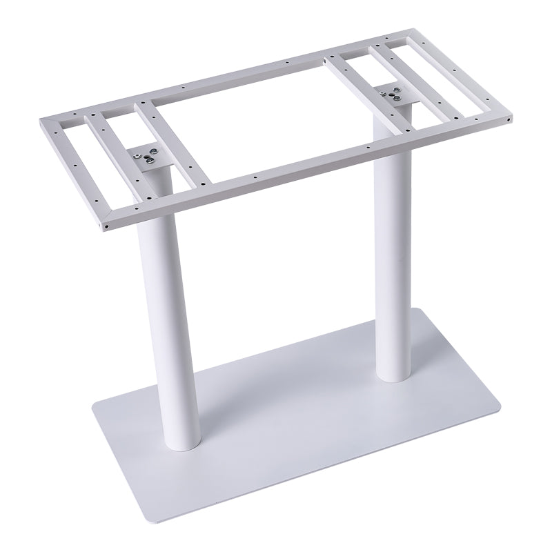 Цврста метална основа за висока маса Flint во бела боја со модерен минималистички дизајн