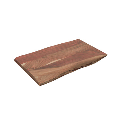 Модерна, естетска и уникатна плоча за маса Table Top Selaly од цврсто масивно акациево дрво во богата орев нијанса со дебелина од 4 cm и природни дрвени рабови